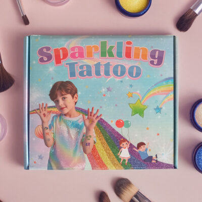 247Goods® - Glitter Tattoo Set - 6 Lijm Sticker Vellen - 10 Glitter Kleuren